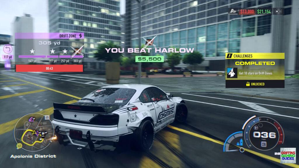 Need For Speed Unbound Apolonia District Activities And Collectibles 8 Need For Speed Unbound Catch My Drift Apolonia District 1 3 Stars