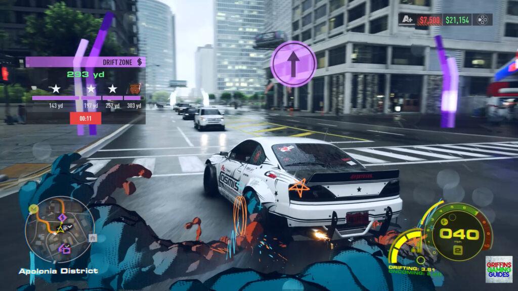Need For Speed Unbound Apolonia District Activities And Collectibles 7 Need For Speed Unbound Catch My Drift Apolonia District 1 Corner 6