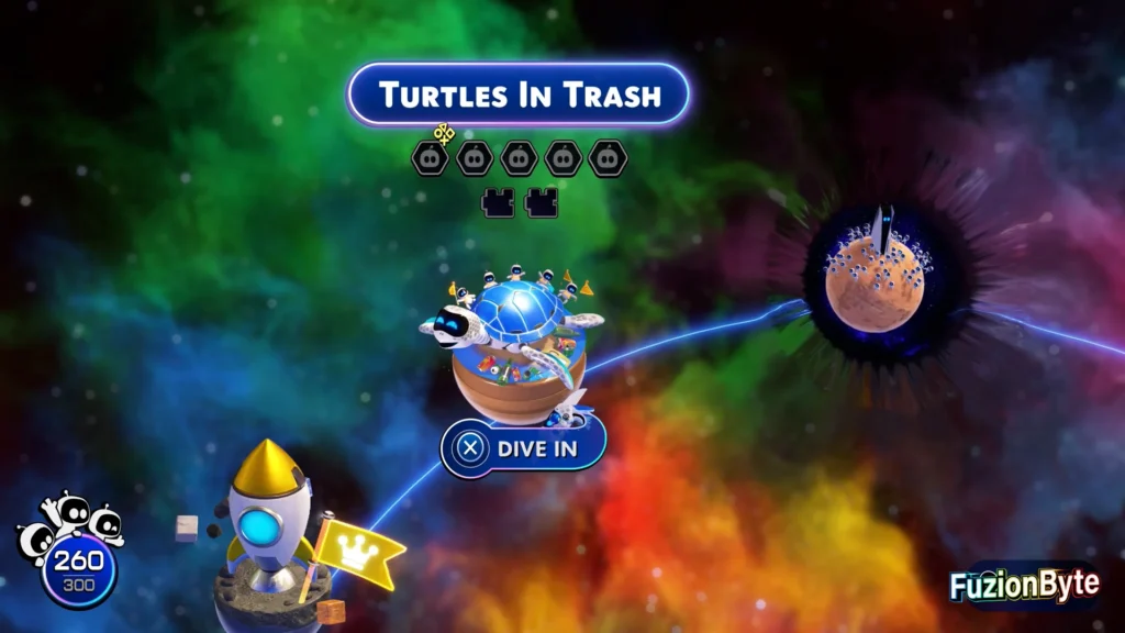 Astro Bot Lost Galaxy Turtles In Trash Bot Locations 5 Astro Bot Lost Galaxy Bot locations Turtles in Trash Enter the biome